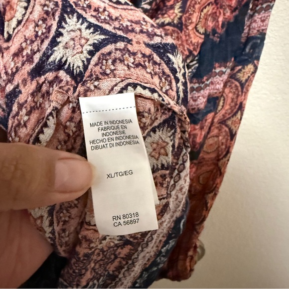 Lucky Brand Women’s Peasant Blouse Sz XL - Picture 5 of 9